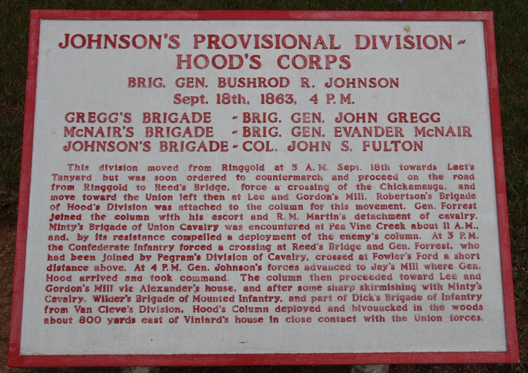 Johnson's Provisional Division Marker image. Click for full size.