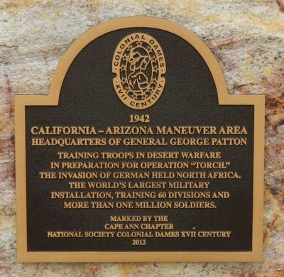 California-Arizona Maneuver Area Marker image. Click for full size.