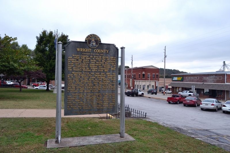 Back Side of Wright County Marker image. Click for full size.