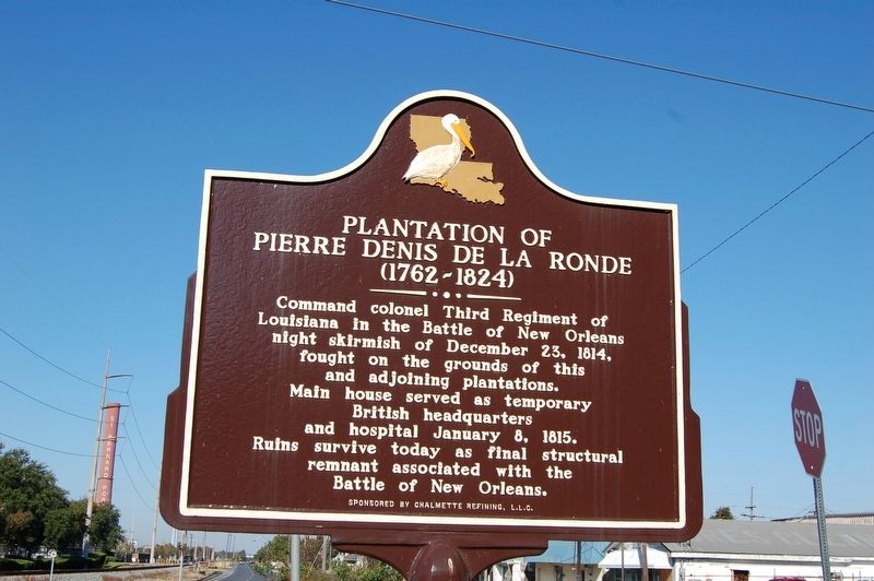 Plantation of Pierre Denis De La Ronde Marker image. Click for full size.