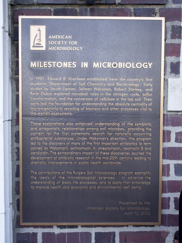 Milestones in Microbiology Marker image. Click for full size.