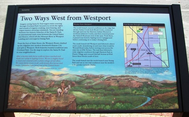 Two Ways West from Westport Marker image. Click for full size.