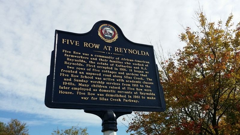 Five Row at Reynolda Marker image. Click for full size.