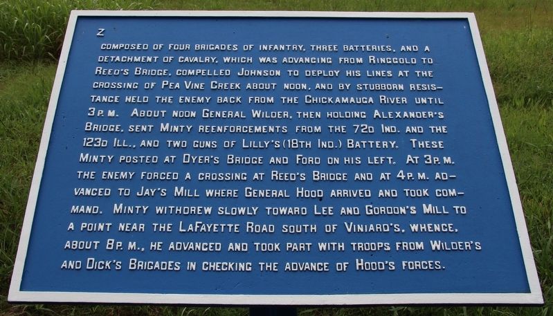 Minty's Cavalry Brigade Marker image. Click for full size.
