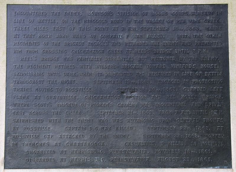 7th Pennsylvania Cavalry Marker. Click for full size. 7th Pennsylvania Cavalry Marker image. Click for full size.