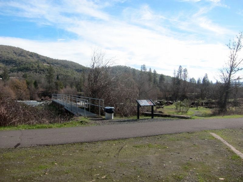 The Salmon Ceremony at Ti'lomikh Falls Marker - Wide View image. Click for full size.