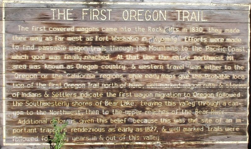The First Oregon Trail Marker image. Click for full size.