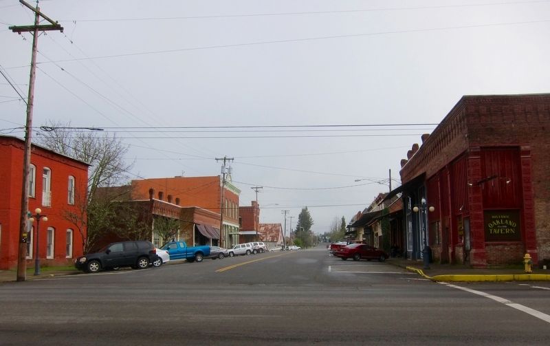 Oakland - Looking East Up Locust Street from the Marker Site image. Click for full size.