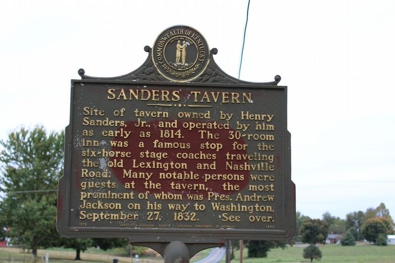 Sanders Tavern Marker (Side 2) image. Click for full size.