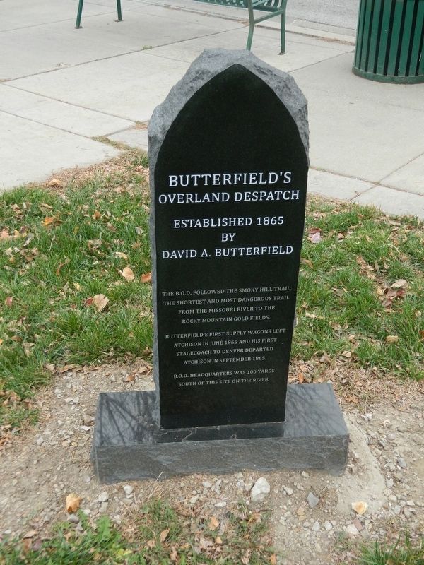 Butterfield's Overland Dispatch Marker. Click for full size. Butterfield's Overland Dispatch Marker image. Click for full size.