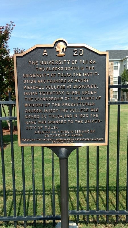 The University of Tulsa. Marker. Click for full size. The University of Tulsa. Marker image. Click for full size.