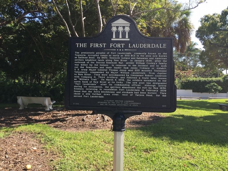 The First Fort Lauderdale Marker image. Click for full size.