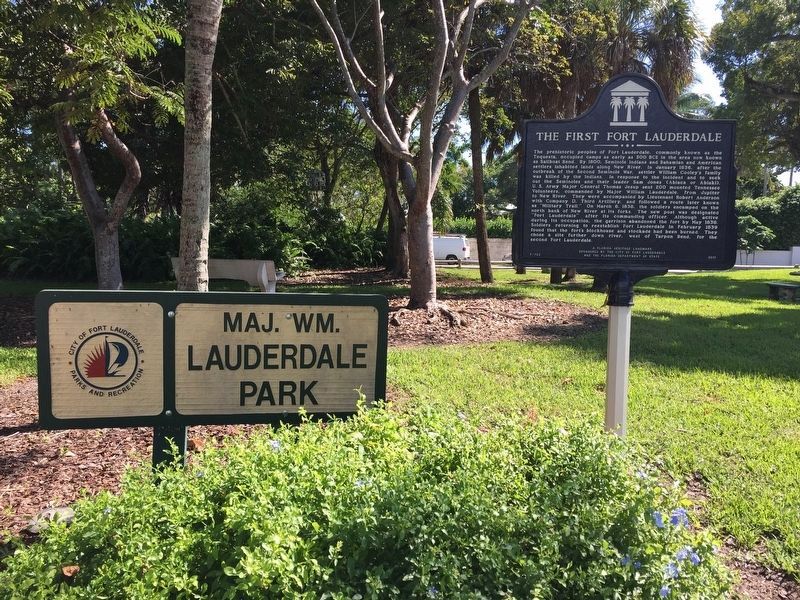 The First Fort Lauderdale Marker image. Click for full size.