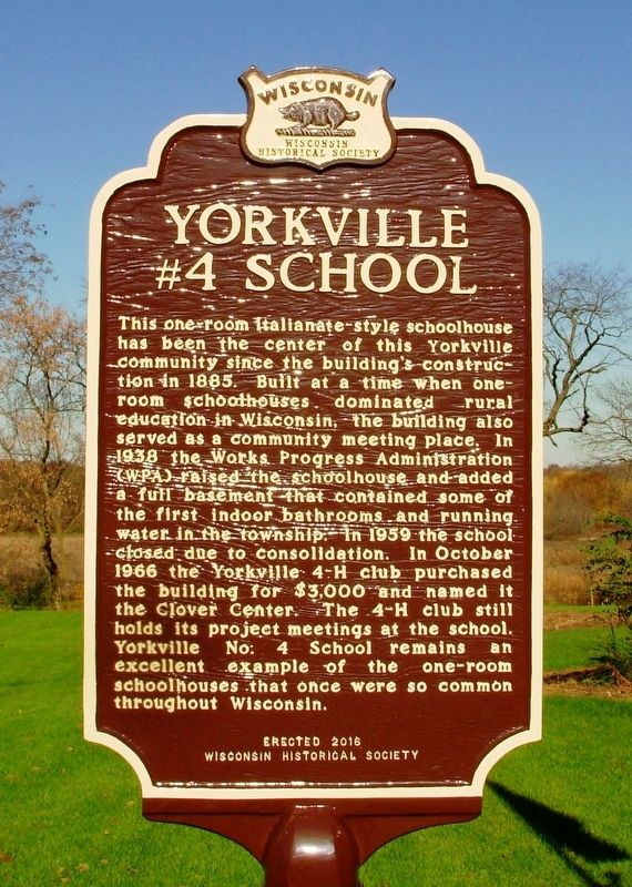Yorkville #4 School Marker image. Click for full size.