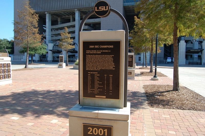 2001 SEC Champions Marker image. Click for full size.