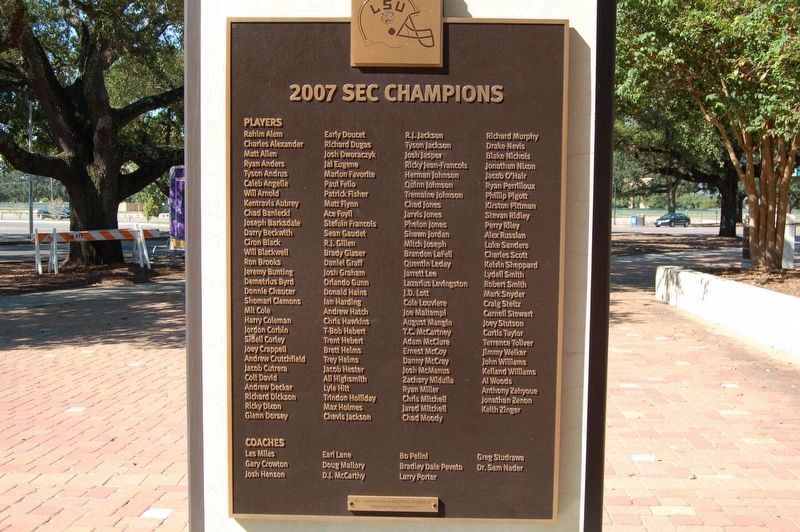 2007 SEC Champions Marker image. Click for full size.