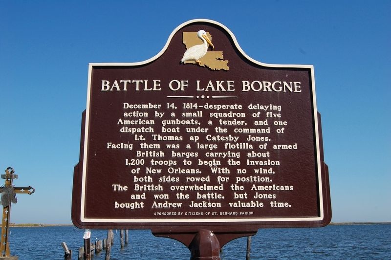 Battle of Lake Borgne Marker image. Click for full size.