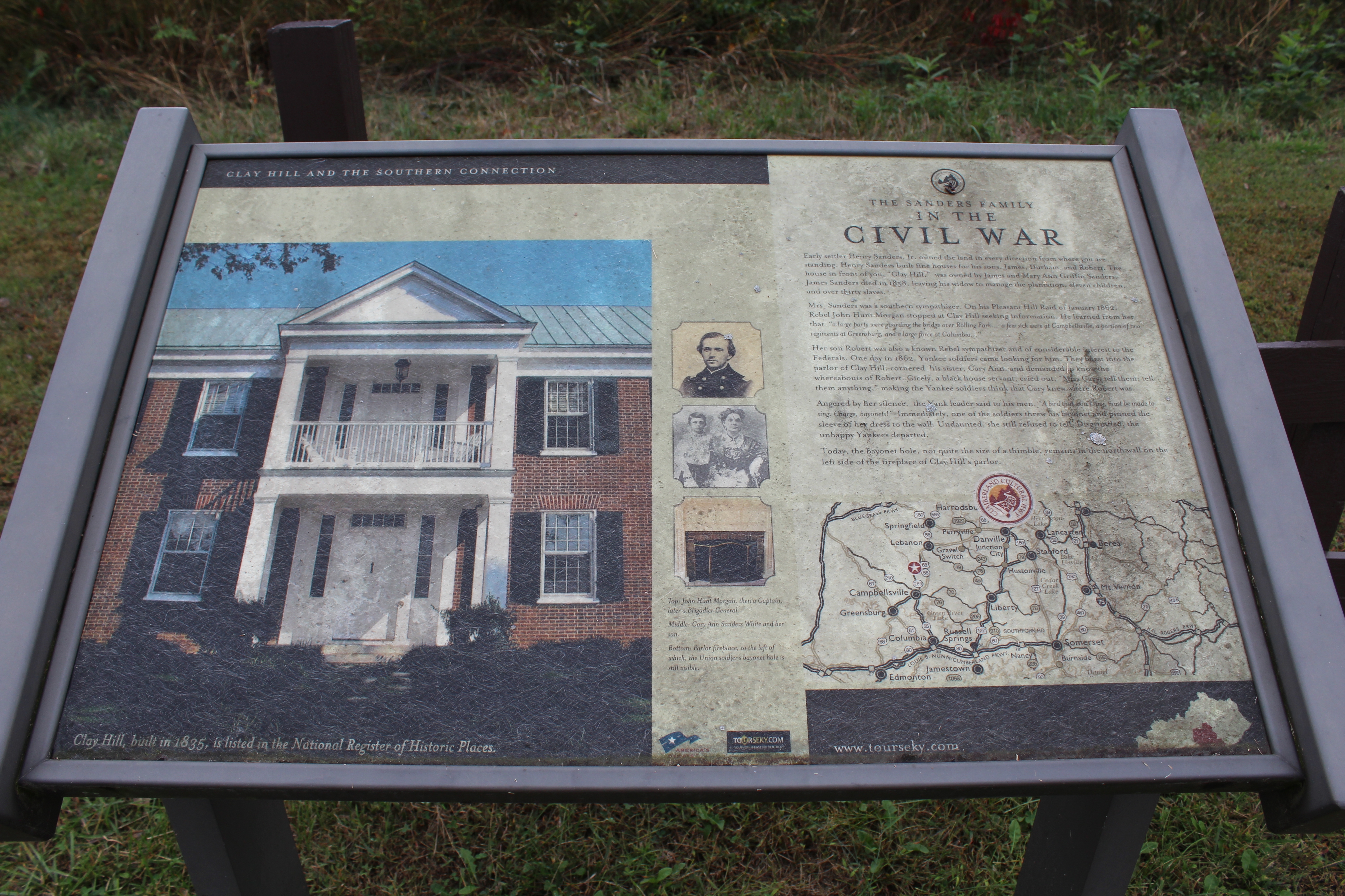 The Sanders Family inthe Civil War Marker