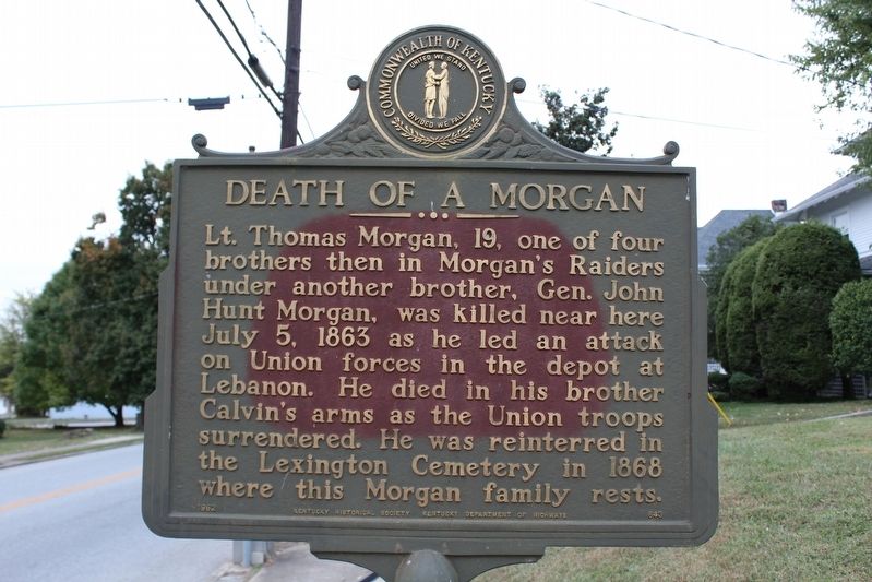 Death of a Morgan Marker image. Click for full size.