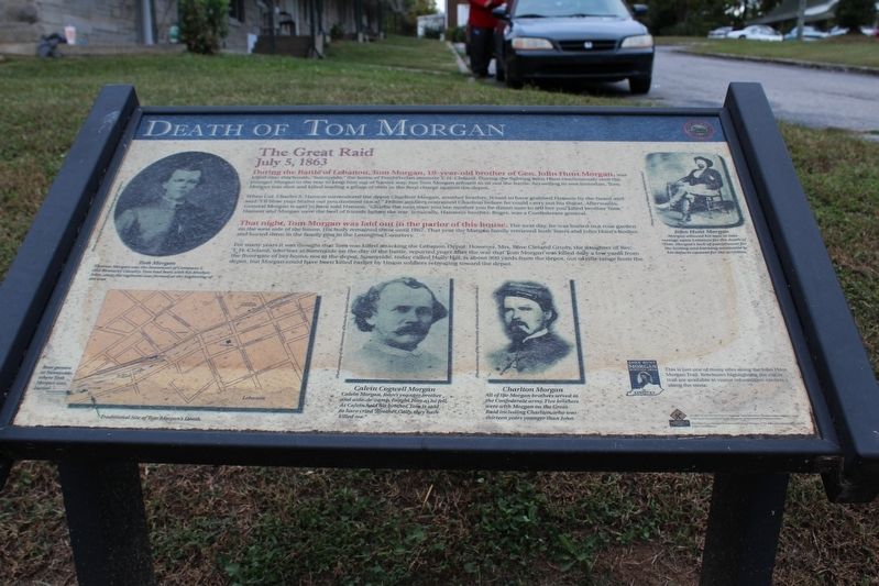 Death of Tom Morgan Marker image. Click for full size.