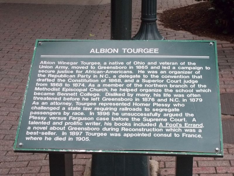 Albion Tourgee Marker image. Click for full size.
