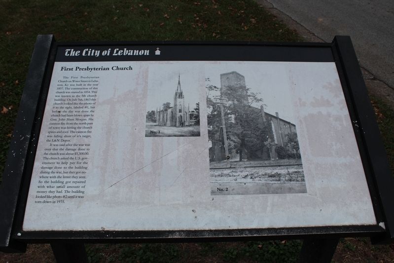First Presbyterian Church Marker. Click for full size. First Presbyterian Church Marker image. Click for full size.