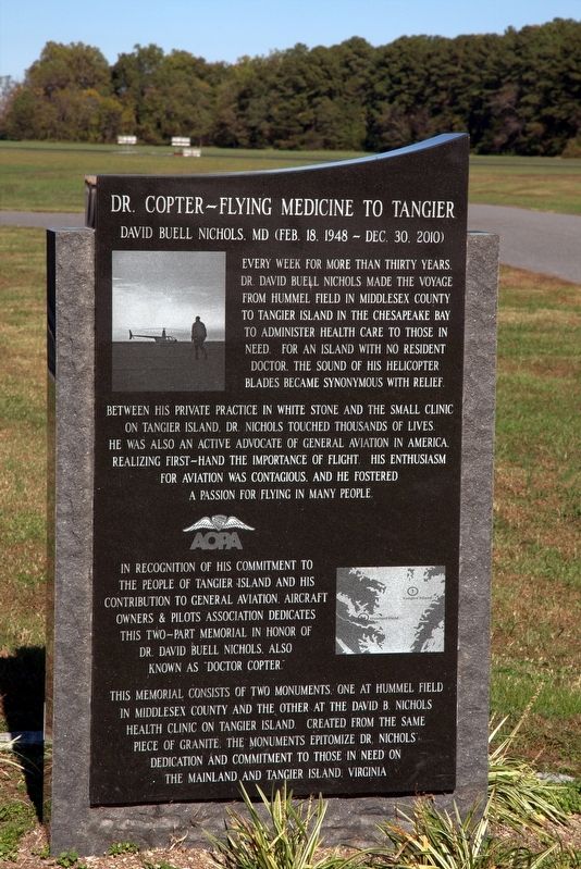 Dr. Copter — Flying Medicine to Tangier Marker image. Click for full size.