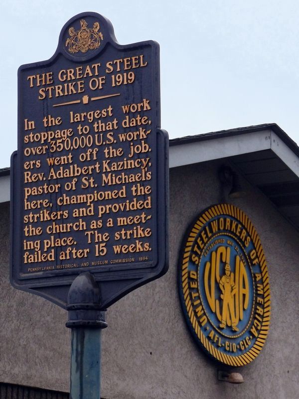The Great Steel Strike of 1919 Marker image. Click for full size.