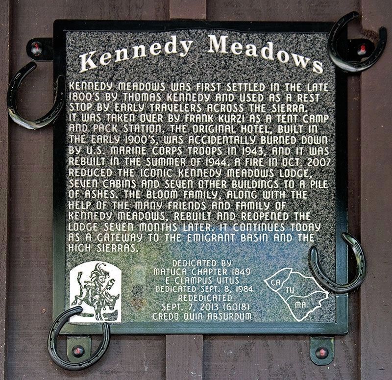 Kennedy Meadows Replacement Marker image. Click for full size.