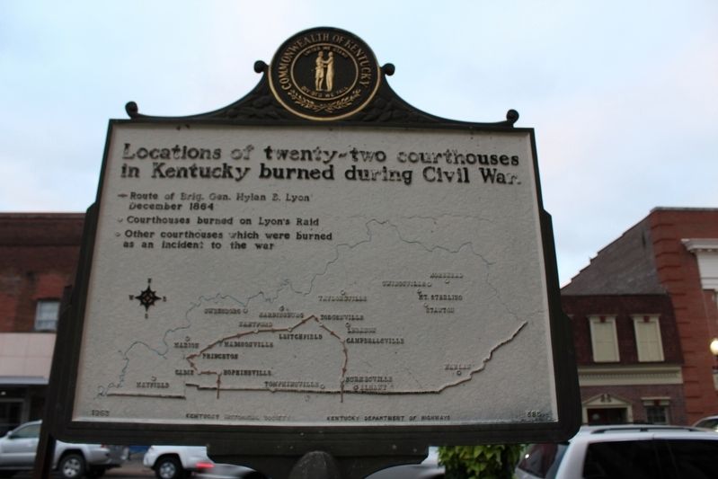 Courthouse Burned Marker (Reverse). Click for full size. Courthouse Burned Marker (Reverse) image. Click for full size.