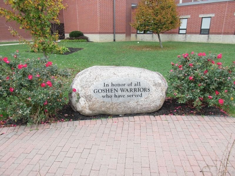 Goshen High School Veterans Memorial Marker. Click for full size. Goshen High School Veterans Memorial Marker image. Click for full size.