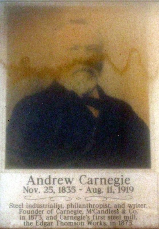 Andrew Carnegie<br>Nov. 25, 1835 - Aug. 11 1919 image. Click for full size.