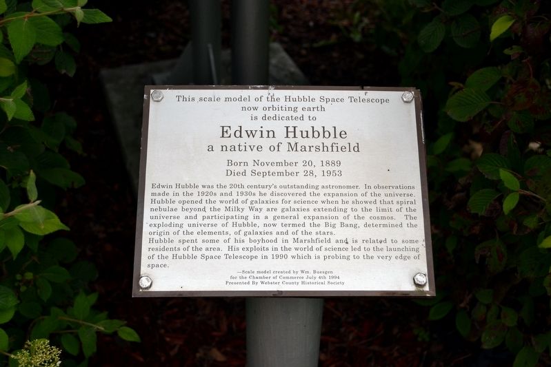 Edwin Hubble Marker image. Click for full size.