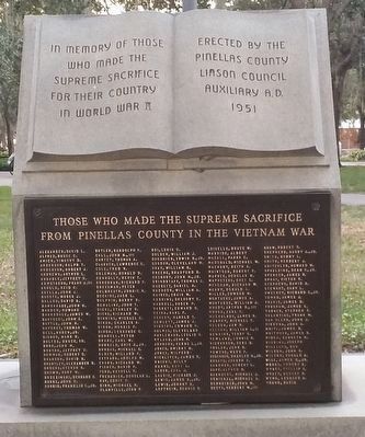 Pinellas County Veterans Memorial Marker. Click for full size. Pinellas County Veterans Memorial Marker image. Click for full size.