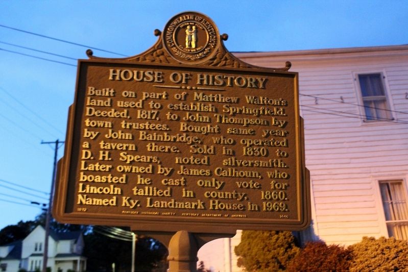 House of History Marker. Click for full size. House of History Marker image. Click for full size.