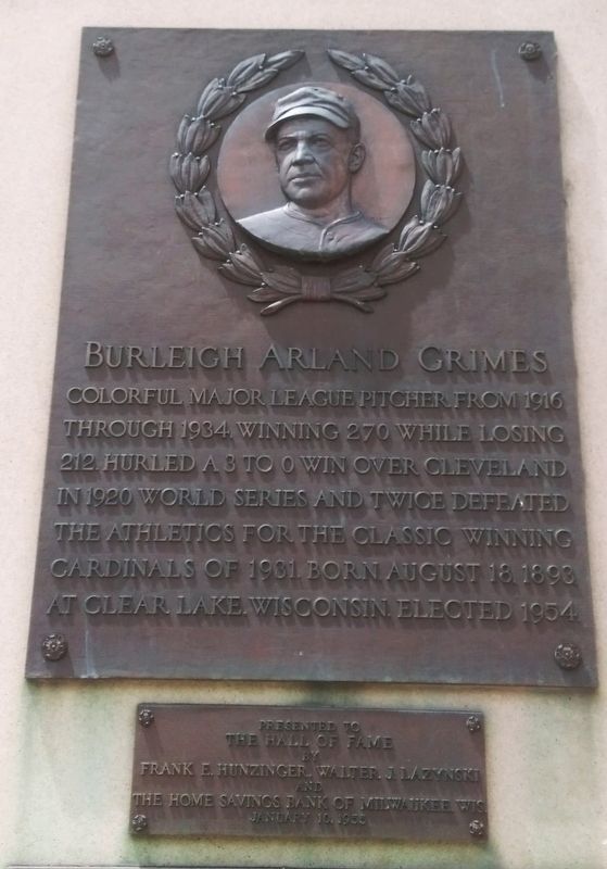 Burleigh Arland Grimes Marker image. Click for full size.