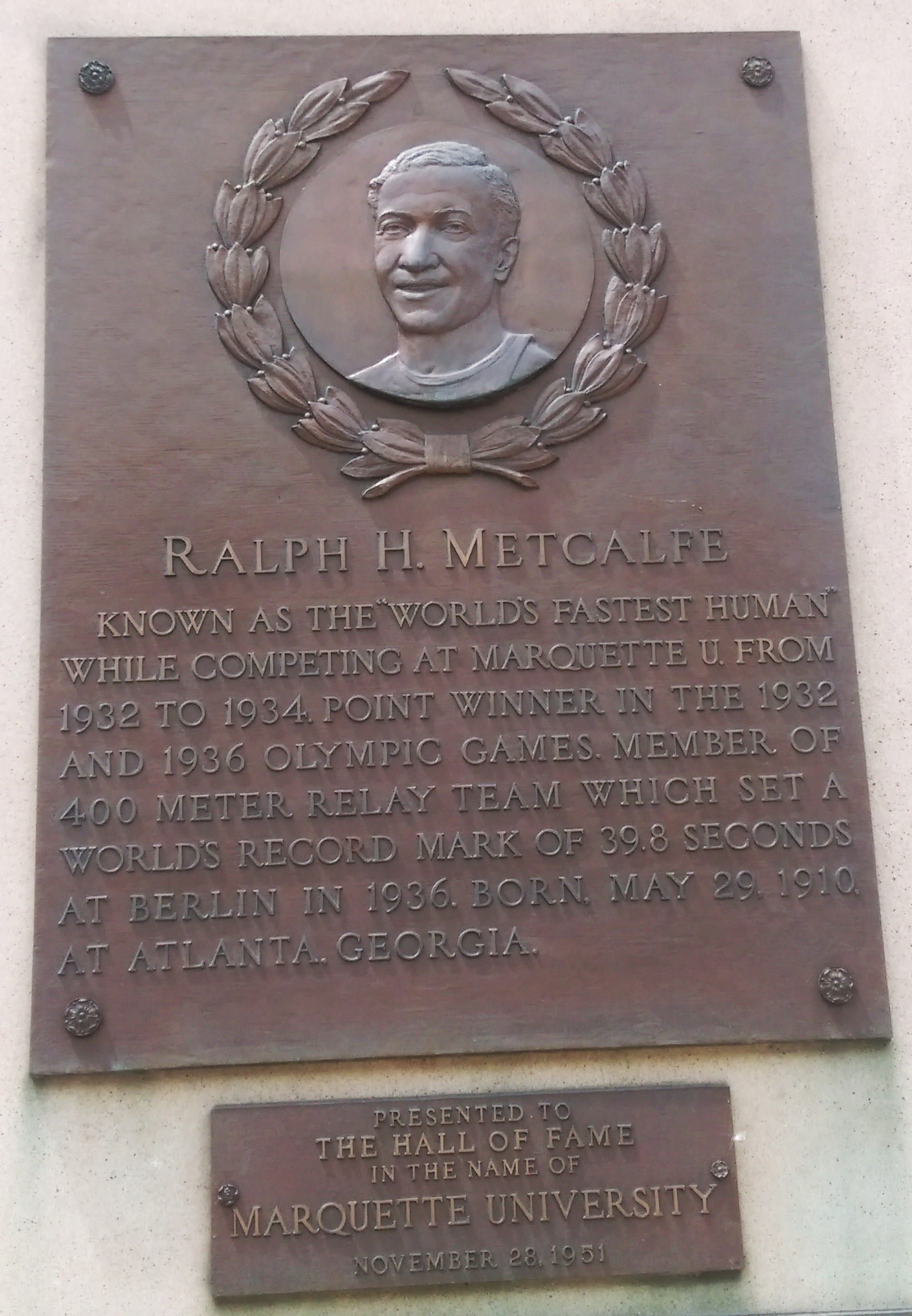 Ralph H. Metcalfe Marker