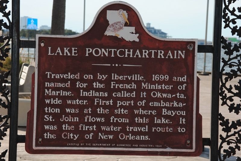 Lake Pontchartrain Marker image. Click for full size.