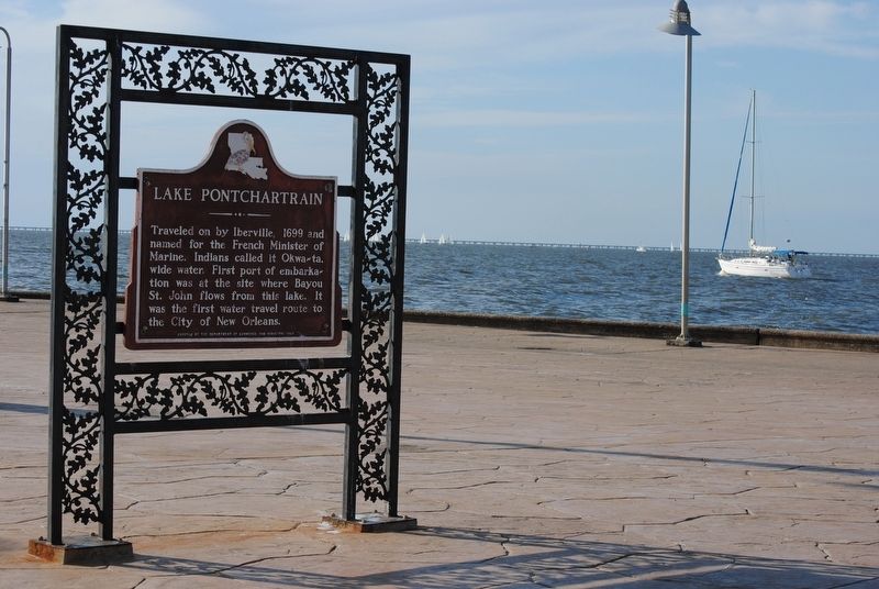 Lake Pontchartrain Marker. Click for full size. Lake Pontchartrain Marker image. Click for full size.
