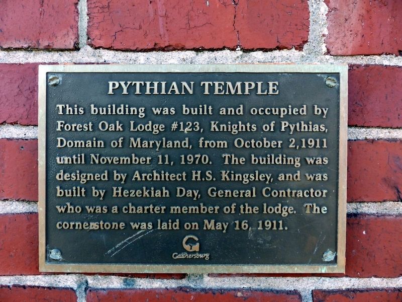 Pythian Temple Marker image. Click for full size.