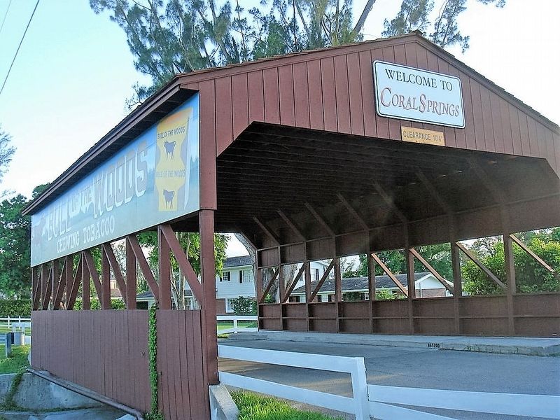 Coral Springs Covered Bridge Marker image. Click for full size.