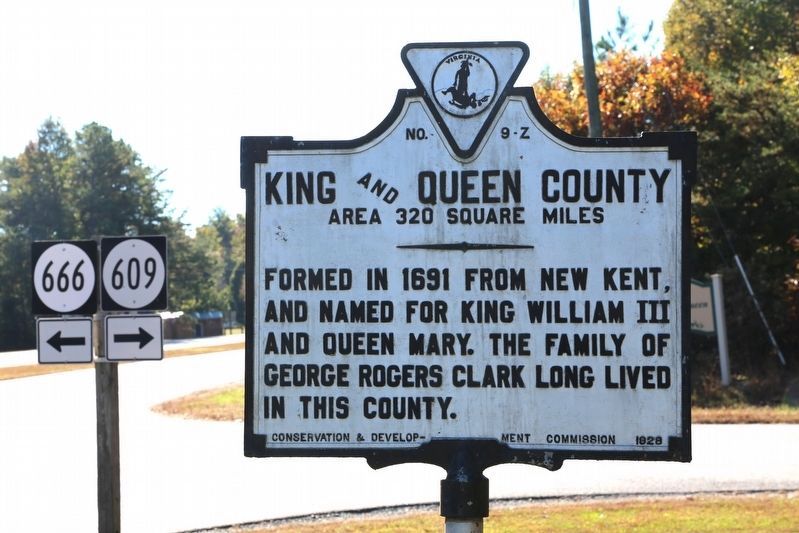 King and Queen County Face of Marker image. Click for full size.