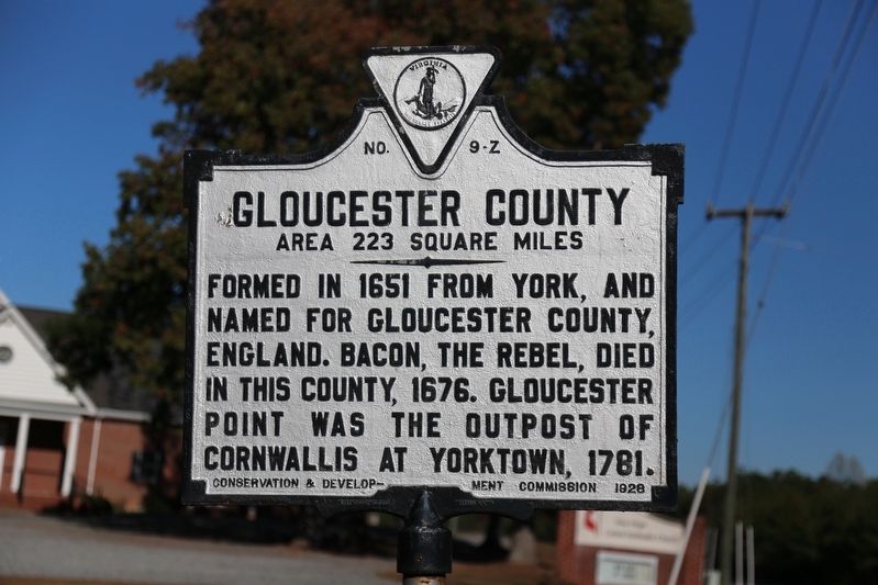 Gloucester County Face of Marker image. Click for full size.