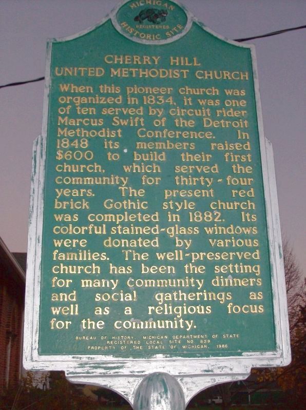 Cherry Hill United Methodist Church Marker image. Click for full size.
