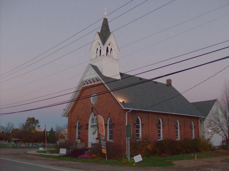 Cherry Hill United Methodist Church and Marker image. Click for full size.