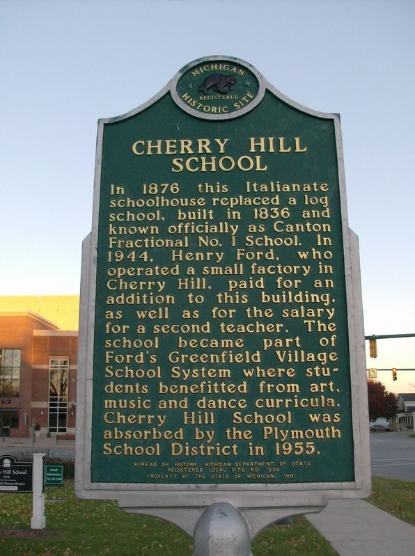 Cherry Hill School Marker image. Click for full size.