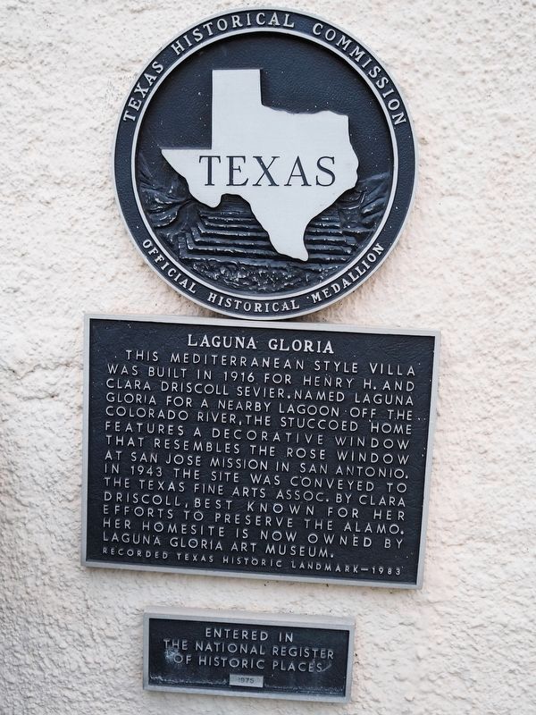 Laguna Gloria Marker image. Click for full size.