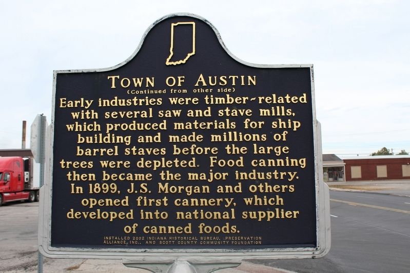 Town of Austin Marker Reverse image. Click for full size.