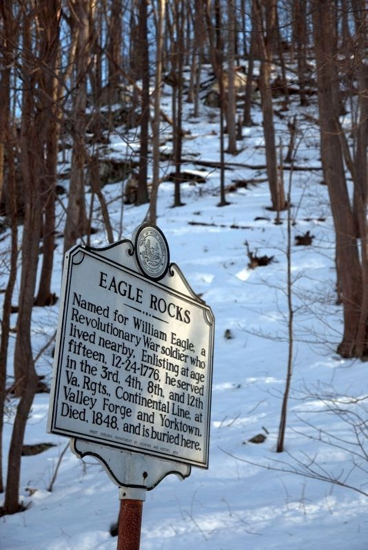 Eagle Rocks Marker on a Cold Sunny Day image. Click for full size.