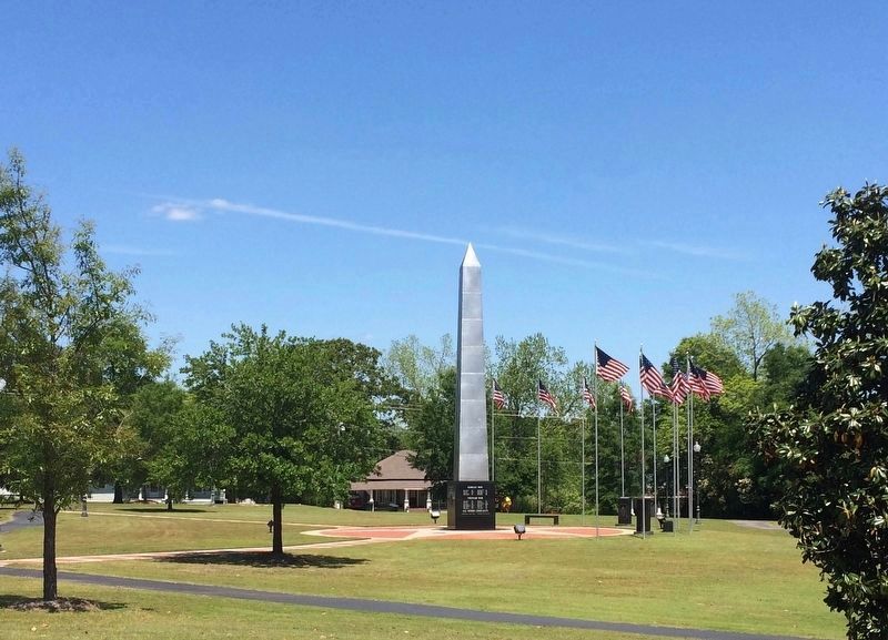 Marker is located to right of obelisk. image. Click for full size.